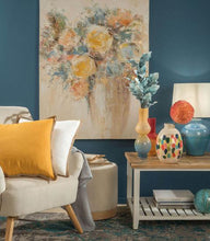 Carica l'immagine nel visualizzatore di Gallery, Quadro floreale materico 90x120 "L'oca Nera"