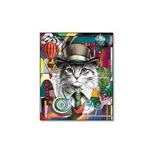 Carica l'immagine nel visualizzatore di Gallery, Quadro su Tela "Human Essence Gatto Independence" 50x60 Egan