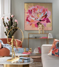 Carica l'immagine nel visualizzatore di Gallery, Quadro con motivo floreale 100x100 "L'oca Nera"