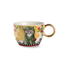 Carica l'immagine nel visualizzatore di Gallery, Tazza Colazione Natale "Gatto" 530 ml Egan