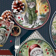 Carica l'immagine nel visualizzatore di Gallery, Set 6 Piattini diam. 19 Natale Egan