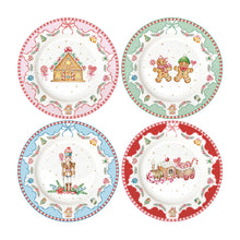 Carica l&#39;immagine nel visualizzatore di Gallery, Set 4 Piatti da Dessert/Frutta Ø 19,5 &quot;Sweet Christmas&quot; Easy Life
