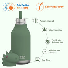 Carica l'immagine nel visualizzatore di Gallery, Bottiglia termica 460 ml "Cillian the Dinosaur" Bestie by Asobu

