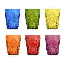 Carica l&#39;immagine nel visualizzatore di Gallery, Set 6 Bicchieri Acqua Multicolor “Baroque&amp;Rock” Baci Milano
