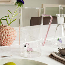 Carica l'immagine nel visualizzatore di Gallery, Caraffa in vetro borosilicato 1,2 lt. "Fenicottero" WD Lifestyle

